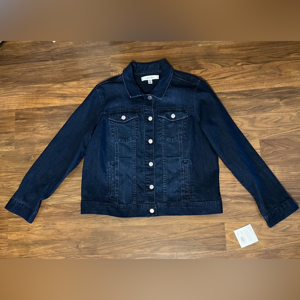 Croft & Barrow® Button-Down Jean Denim Jacket Women's Sz L : New With Tags.
